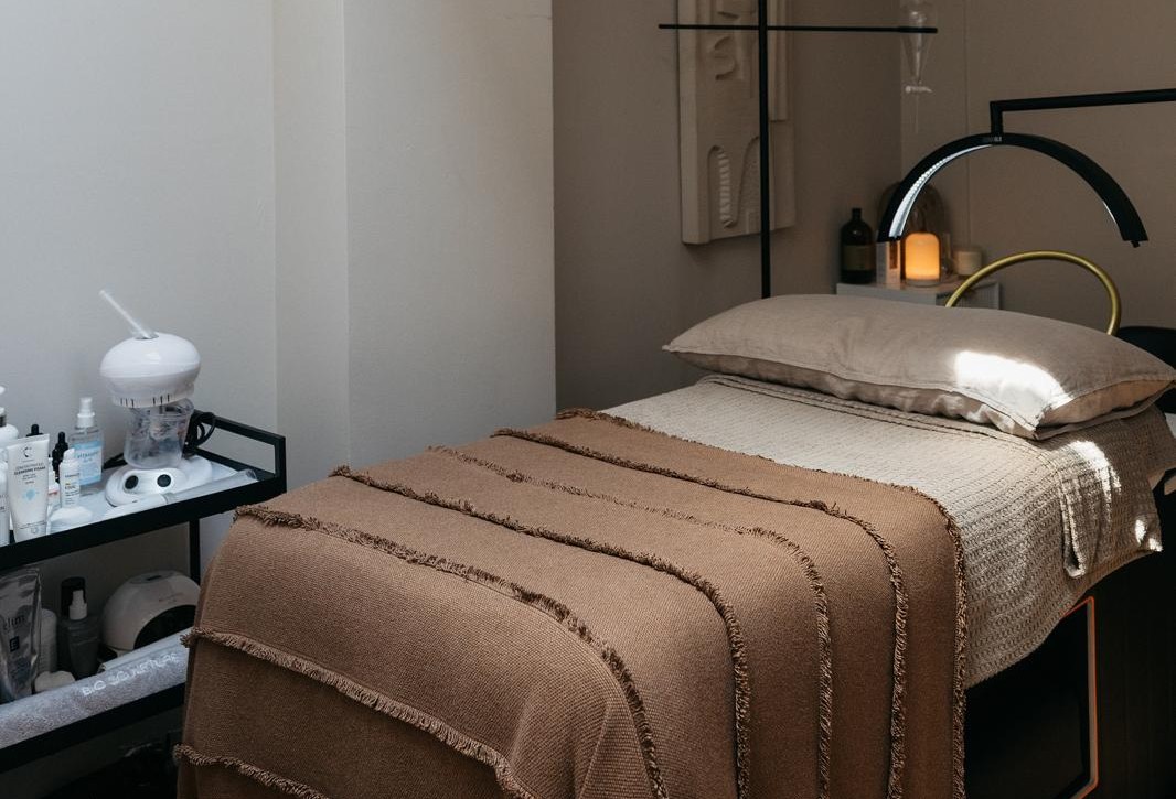 Beauty therapy room and bed