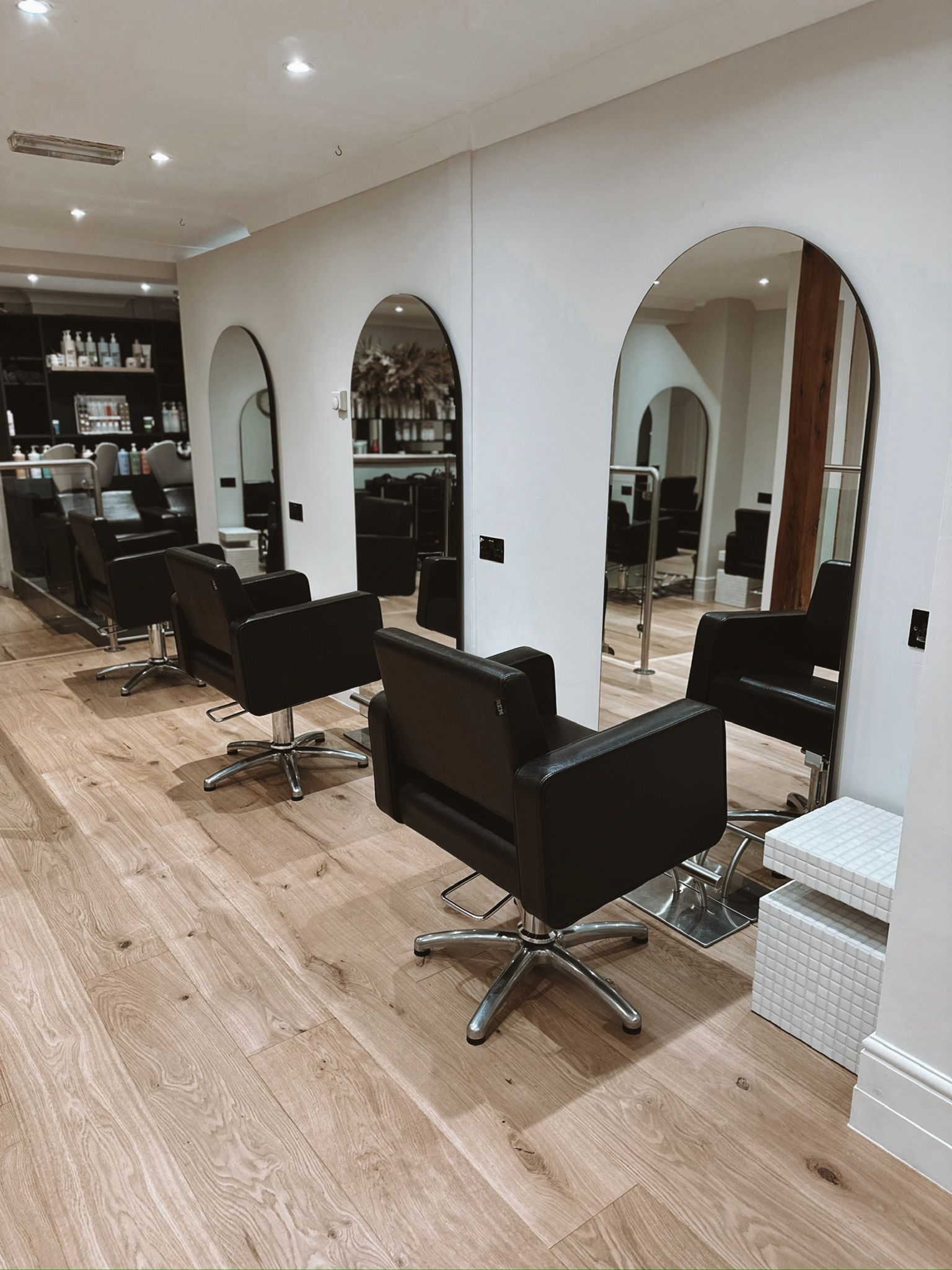 Ivy Grace salon mirrors and chairs