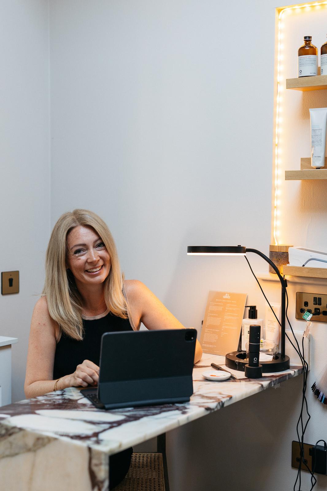 Ivy Grace in office working